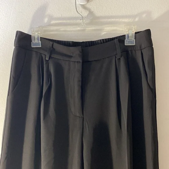 Sassy Zoey | Black Wide Leg Trouser Pants - Picture 2 of 10